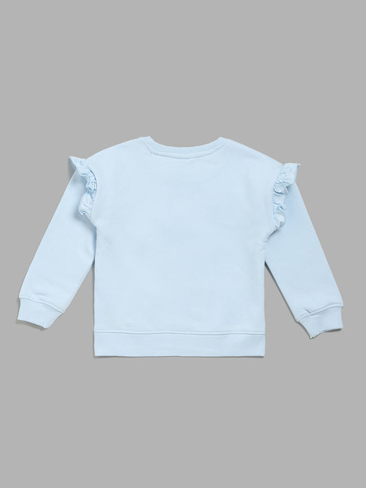HOP Kids Blue Embroidered Sweatshirt