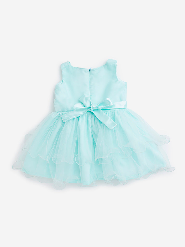 HOP Kids Mint Mesh Fit-and-Flare Dress