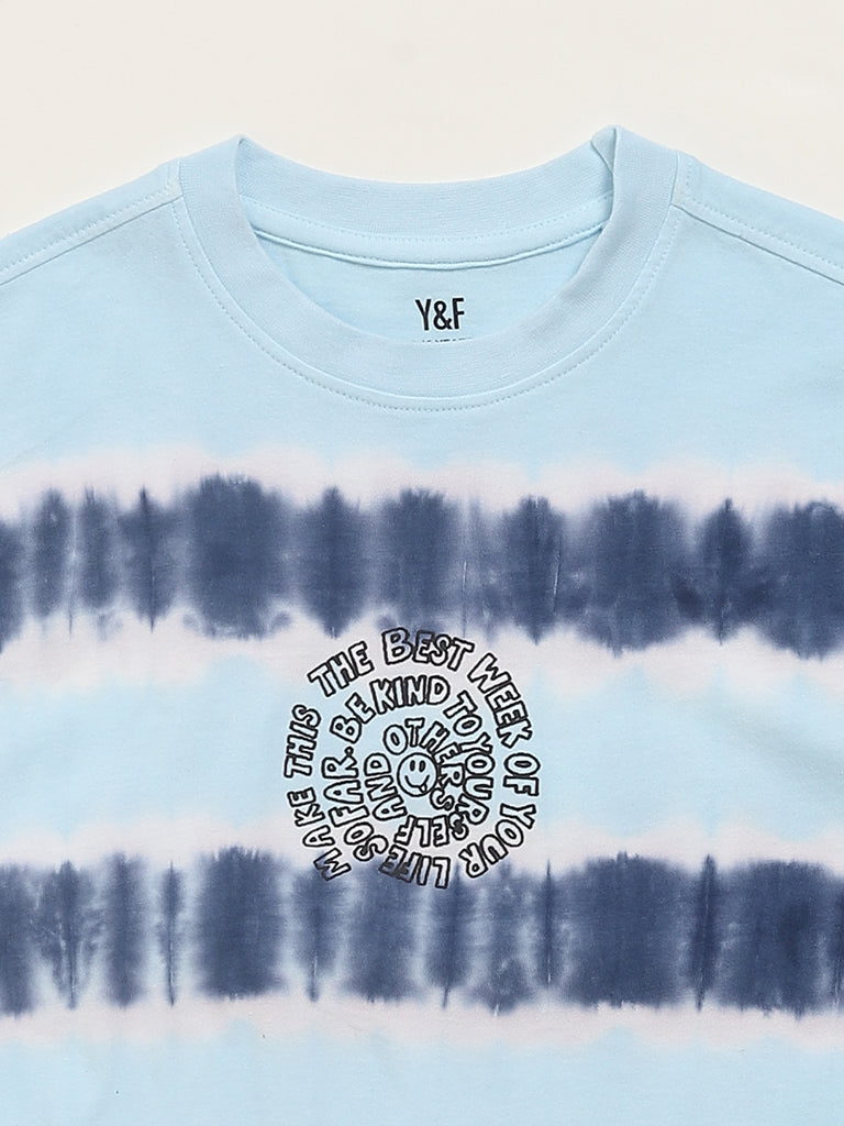 Y&F Kids Tie-Dye Blue T-Shirt