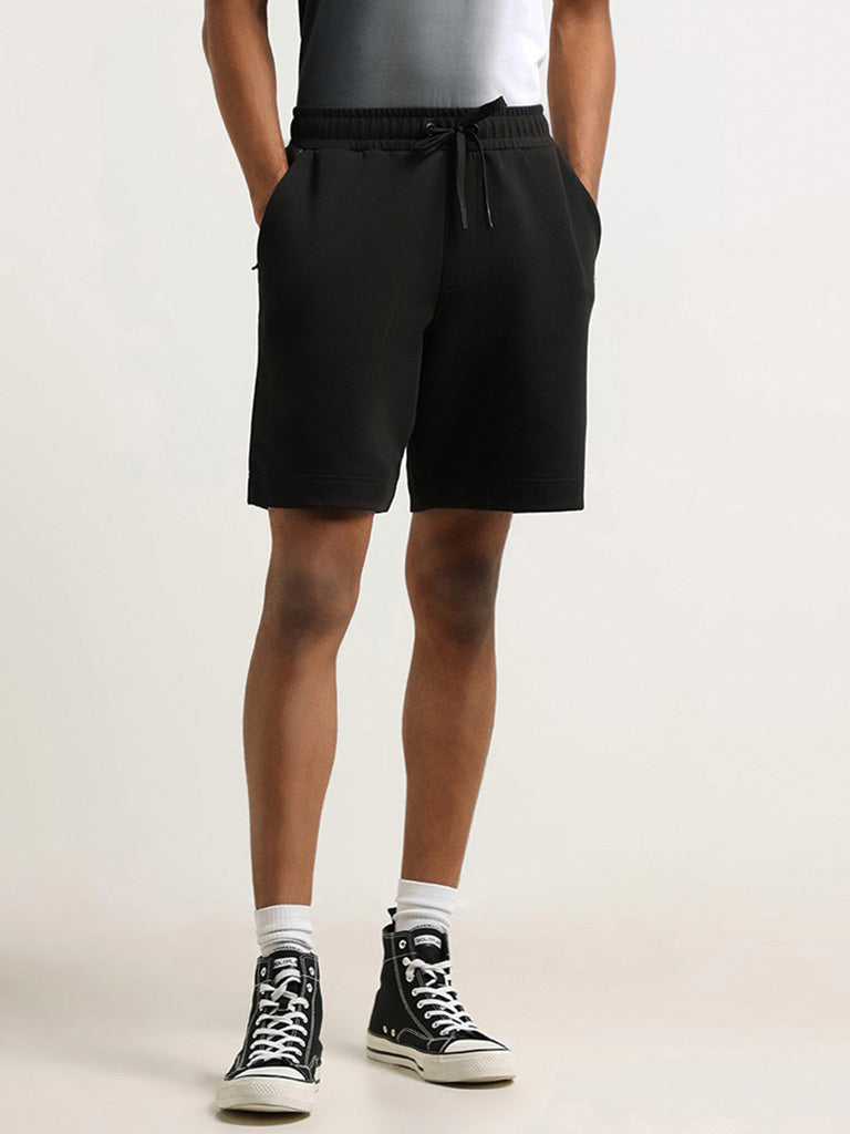 Studiofit Black Relaxed Fit Shorts