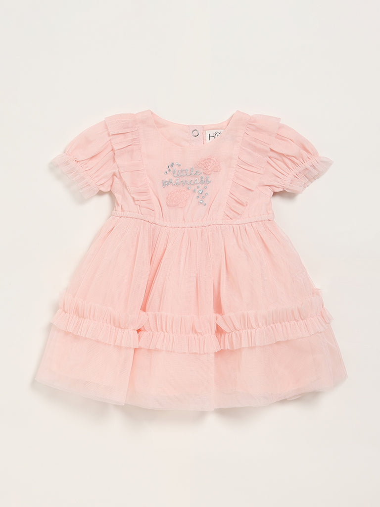 HOP Baby Peach Tulle Dress