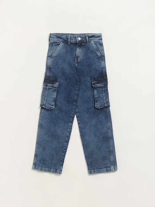 Y&F Kids Plain Blue Jeans