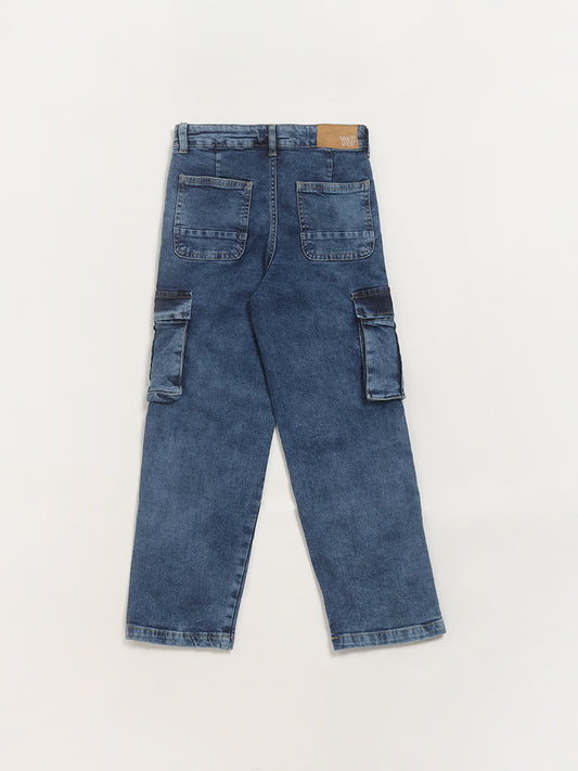 Y&F Kids Plain Blue Jeans