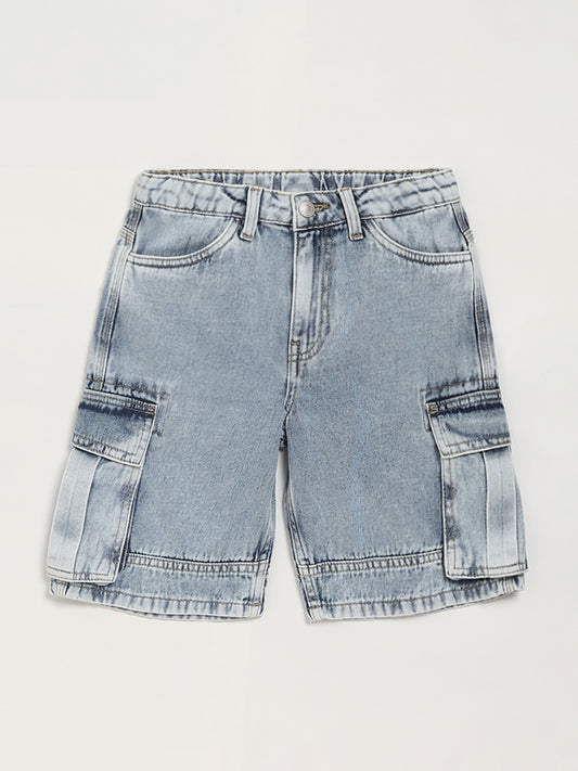 Y&F Kids Blue Denim Shorts