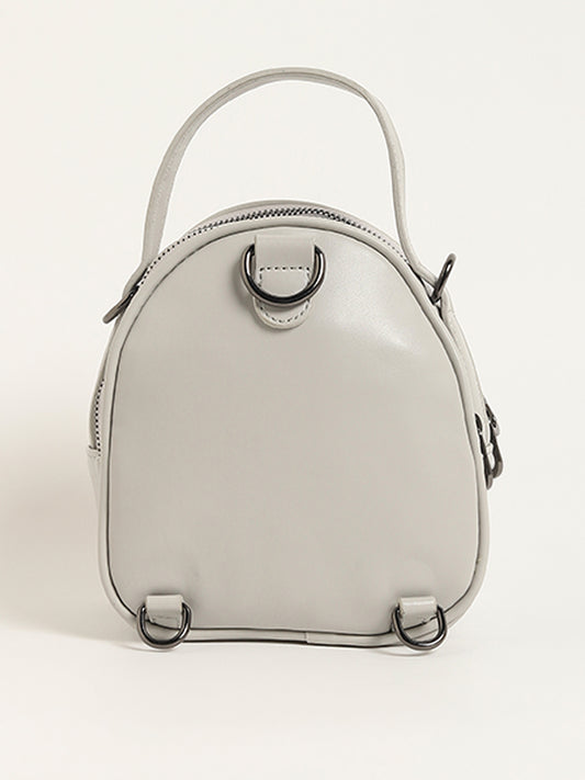 LOV Grey Quilted Mini Backpack