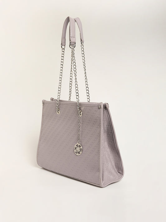 LOV Lavender Charm Chain Tote Bag
