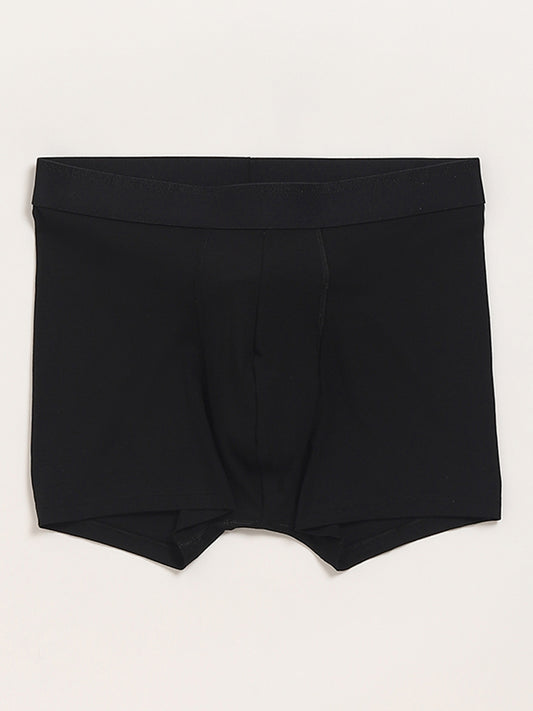 WES Lounge Solid Black Trunks - Pack of 3