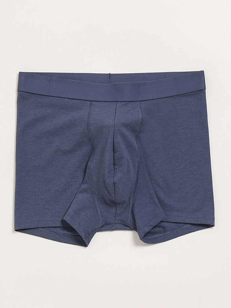WES Lounge Plain Blue Trunks - Pack of 3