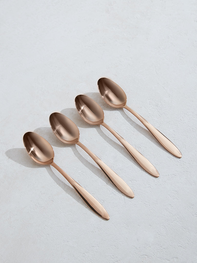 Westside Home Brown Copper Tea Spoons (Set of 4)