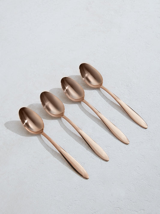 Westside Home Brown Copper Tea Spoons (Set of 4)