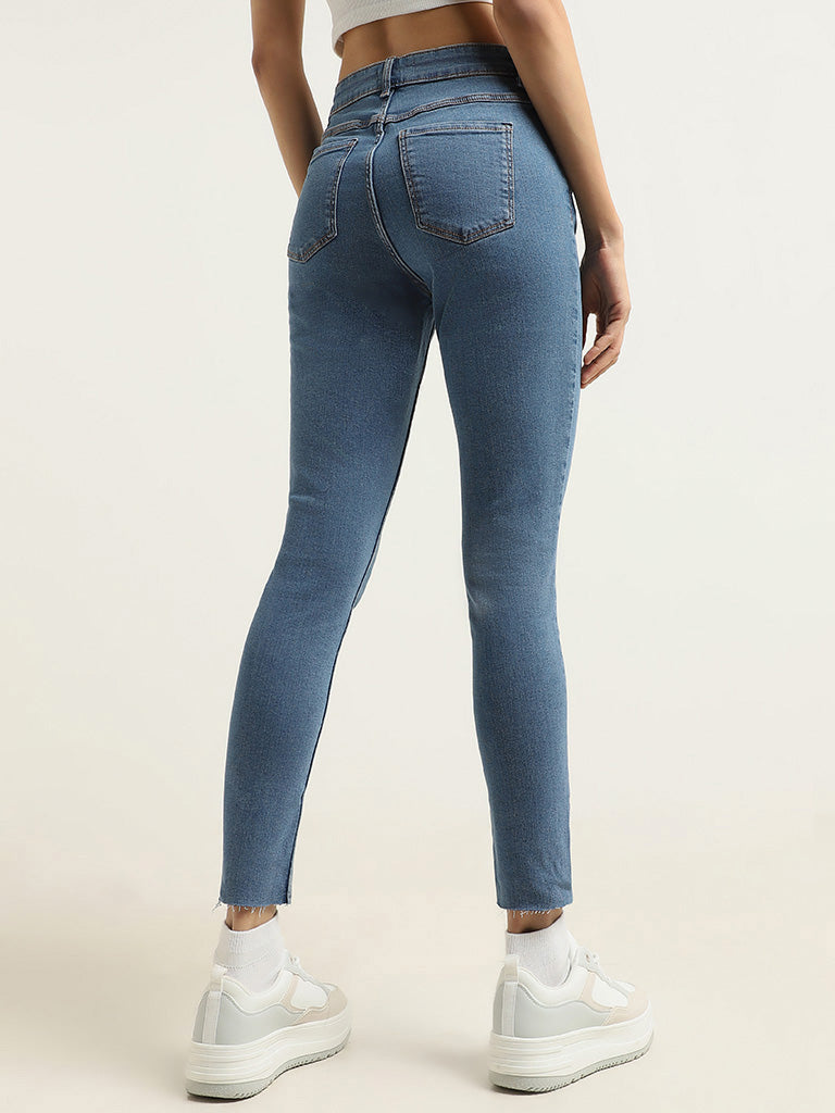 Nuon Blue Slim - Fit Mid - Rise Jeans