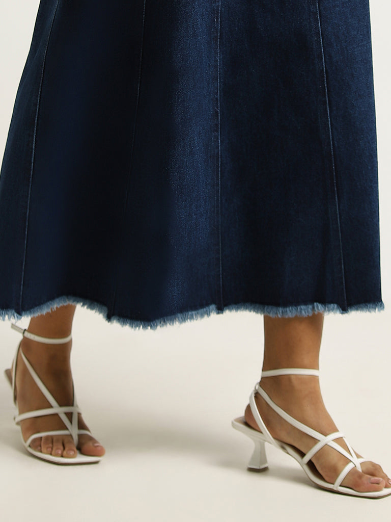 LOV Blue Denim Maxi Skirt
