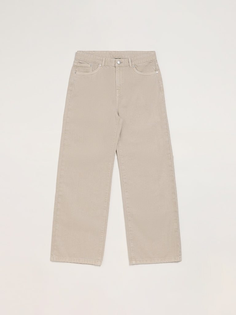 Y&F Kids Light Brige Relaxed - Fit Mid Rise Jeans