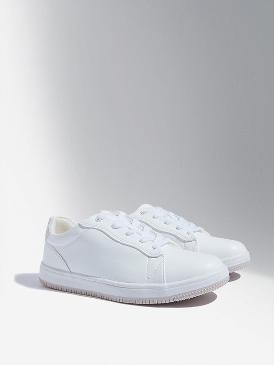 LUNA BLU White Counter Detailed Shoes