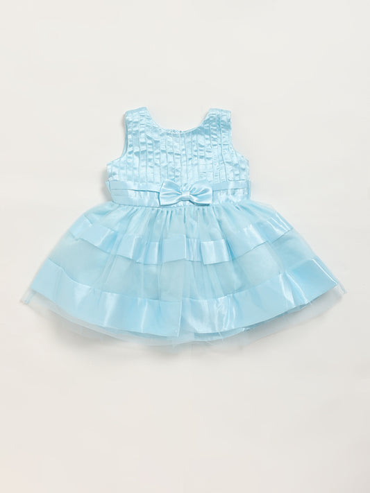HOP Baby Sky Blue Ruffled Dress