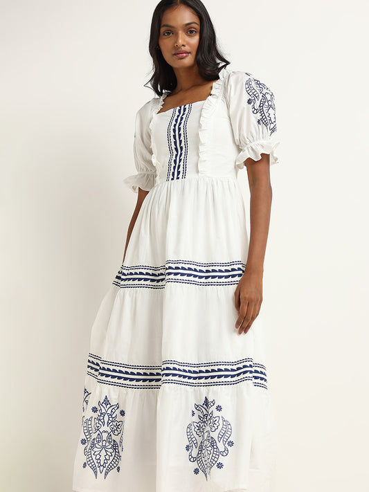 LOV White Printed Dress