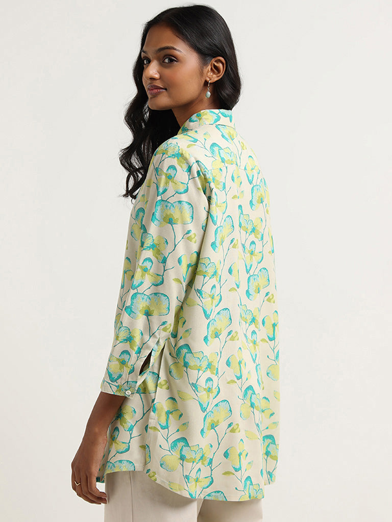 Floral Printed Green Tunics: Buy Floral Printed Green Tunics Online only at  Pernia's Pop-Up Shop 2023