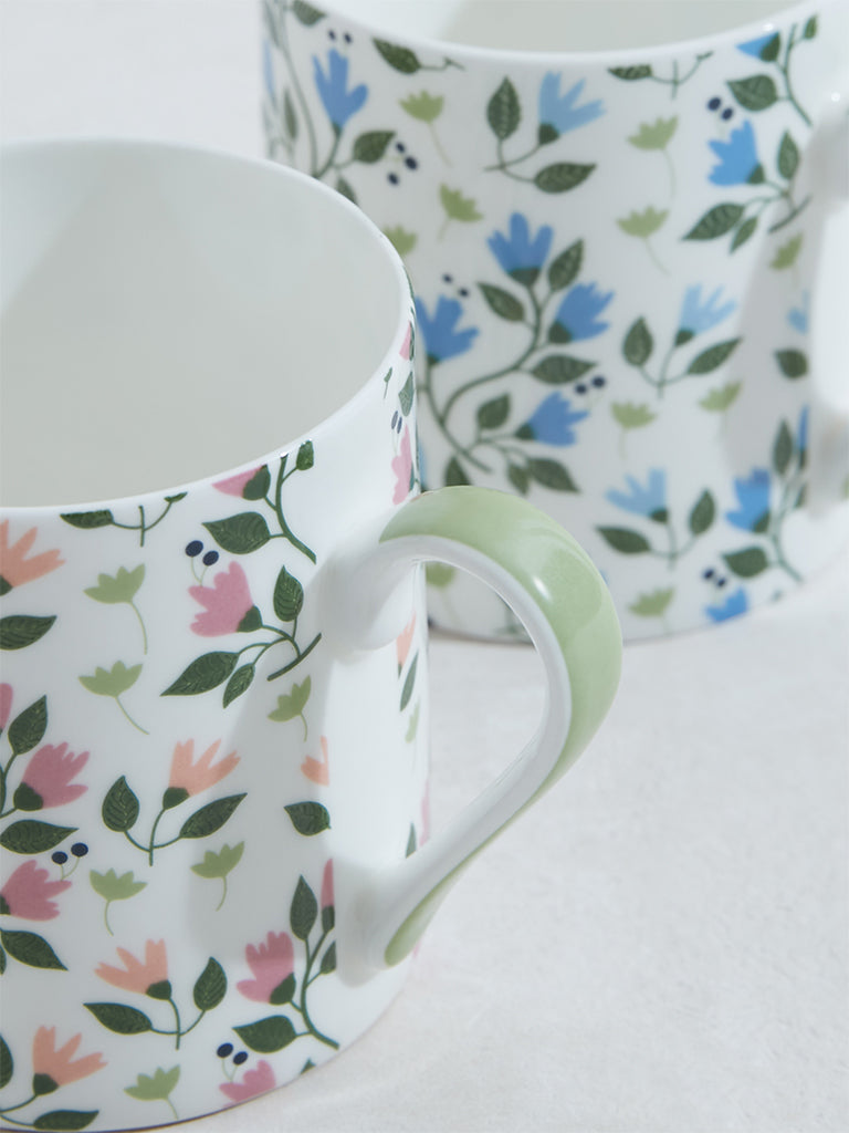 Westside Home Multicolour Liana Floral Mugs (Set of 2)