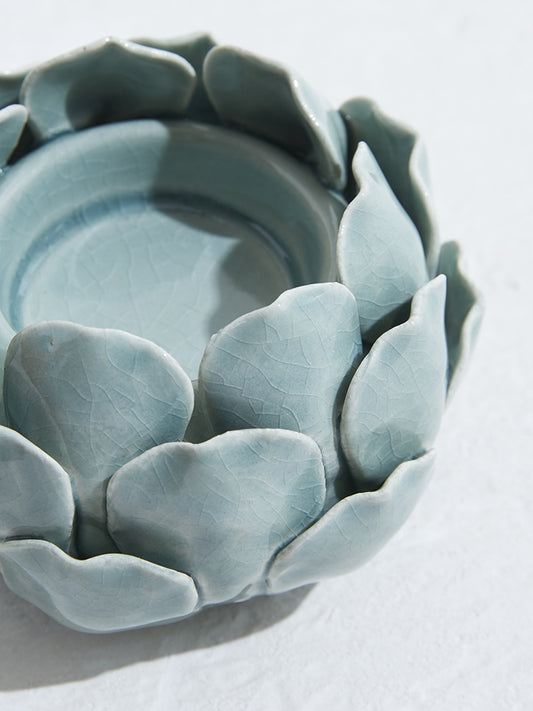 Westside Home Mint Ceramic Artichoke Tealight Holder