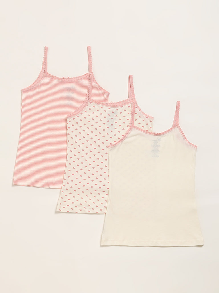 Y&F Kids Multicolor Camisoles - Pack of 3