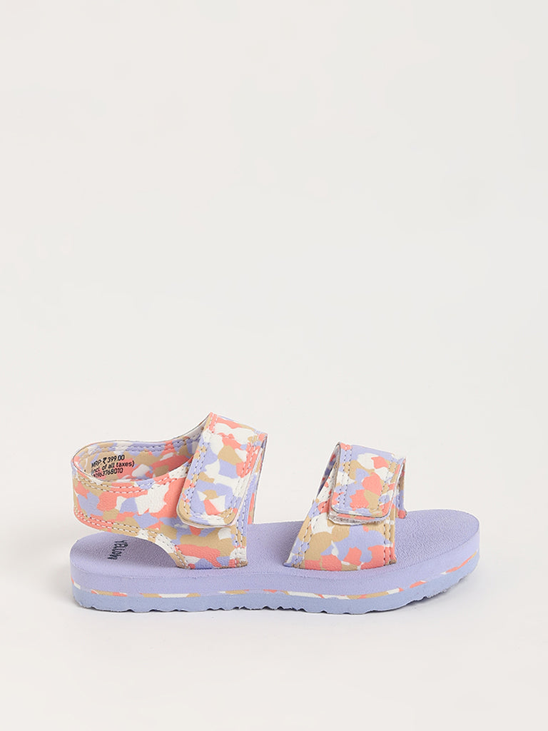 Yellow Lavender Camouflage Sandals