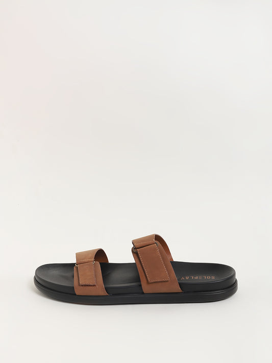 SOLEPLAY Brown Strap-On Sandals