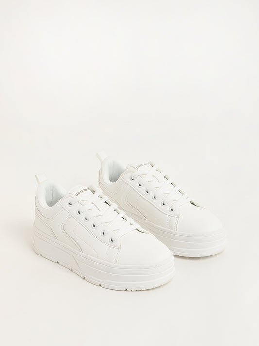 LUNA BLU White Monotone Sneakers