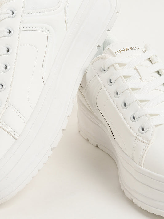 LUNA BLU White Monotone Sneakers
