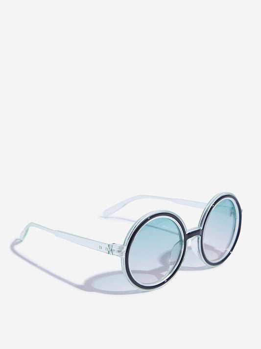 Westside Accessories Blue Round Frame Sunglasses