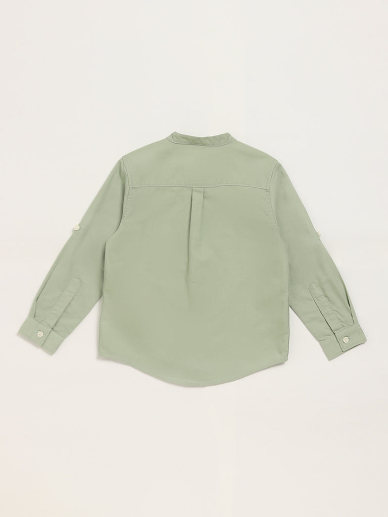 HOP Kids Plain Sage Green Shirt