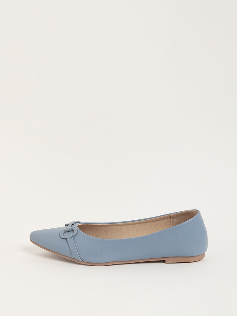 Light blue ballet shoes clearance