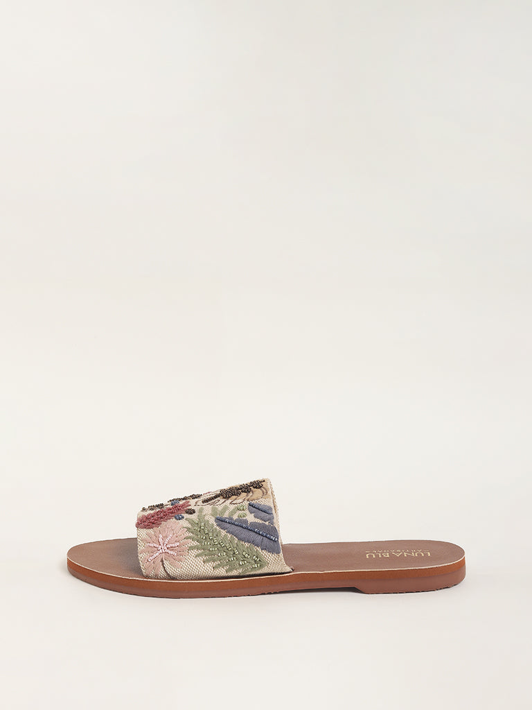 Buy LUNA BLU Embroidered Multicolor Sandals from Westside