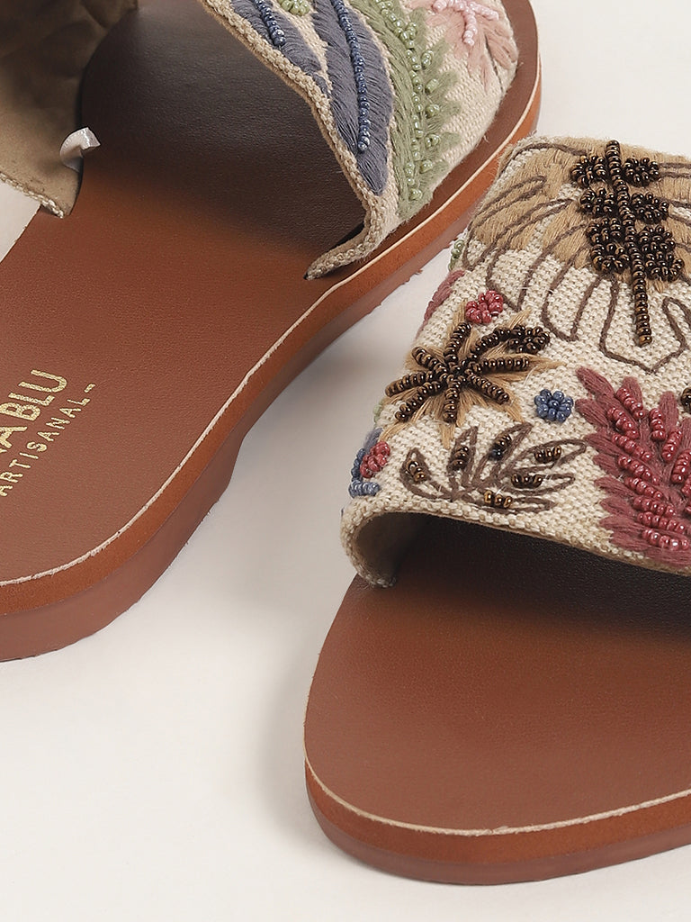 Buy LUNA BLU Embroidered Multicolor Sandals from Westside