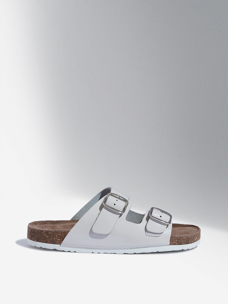 LUNA BLU Light Grey Comfort Sandals