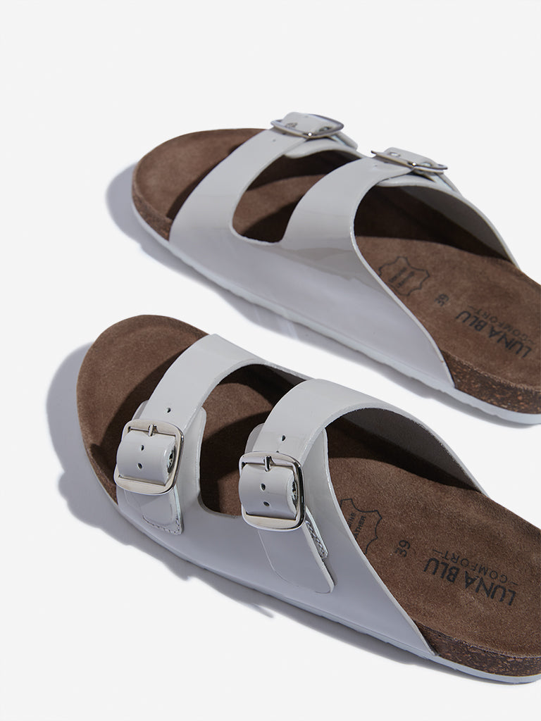 LUNA BLU Light Grey Comfort Sandals