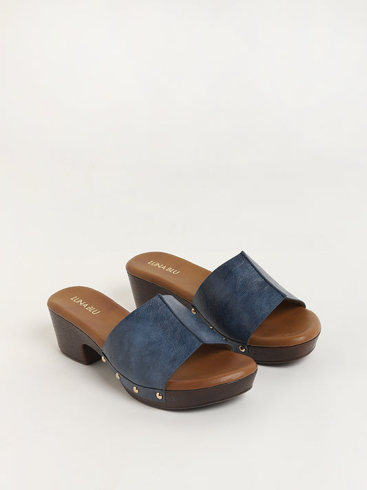 LUNA BLU Blue Heel Sandals
