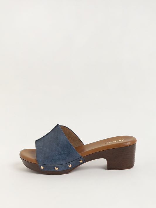 LUNA BLU Blue Heel Sandals