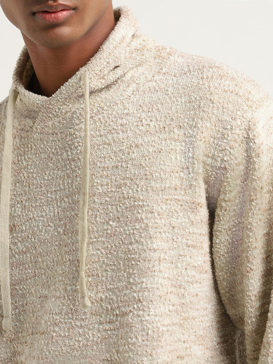 ETA Beige Knitted Relaxed Fit Sweater
