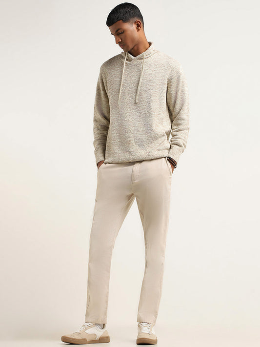 ETA Beige Knitted Relaxed Fit Sweater