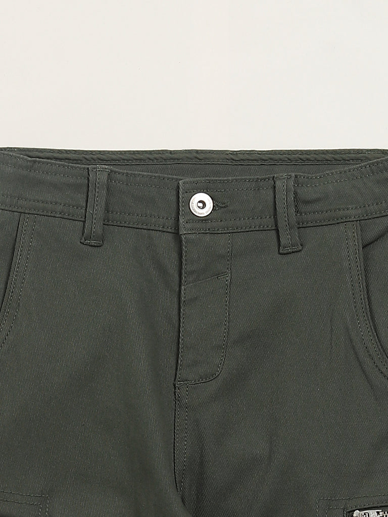 Y&F Kids Olive Cargo Joggers