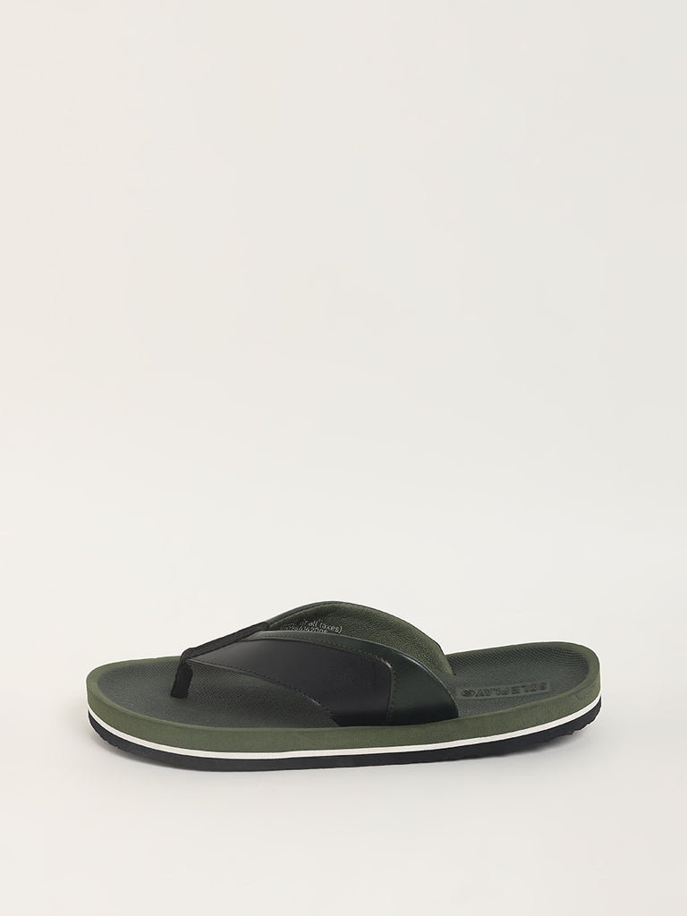 SOLEPLAY Solid Green Flip-Flop