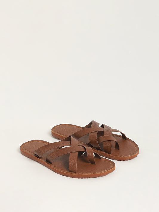 SOLEPLAY Dark Brown Toe Ring Sandals
