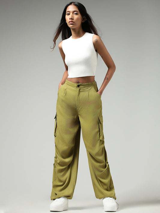 Nuon Lime Green Cargo Joggers