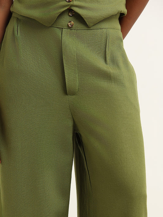 LOV Green High Rise Pants