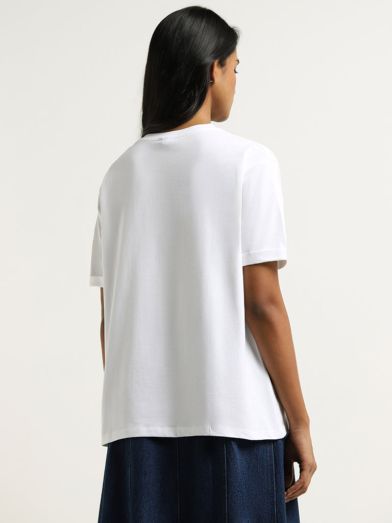 LOV White Embellished T-Shirt