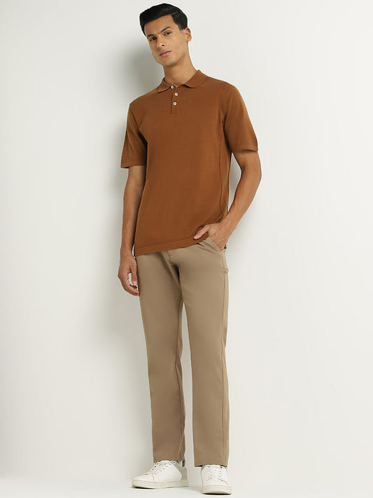 Ascot Brown Relaxed Fit Polo T-Shirt