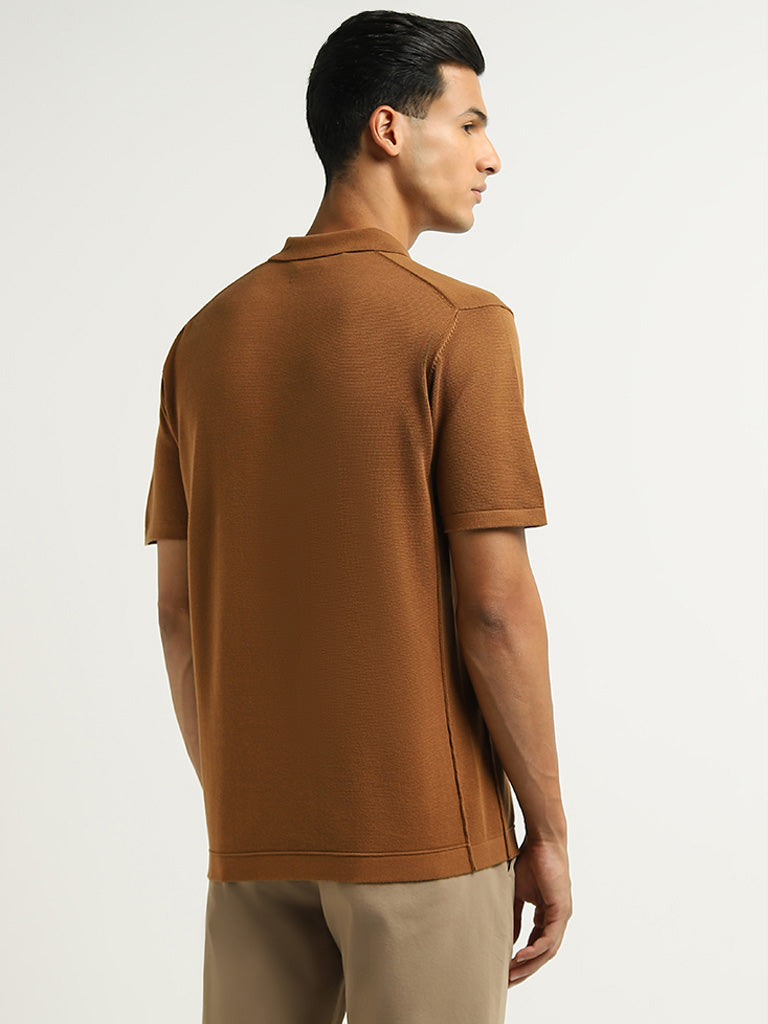 Ascot Brown Relaxed Fit Polo T-Shirt