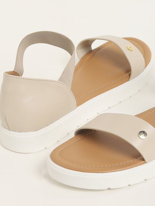 LUNA BLU Cream Strappy Sandals