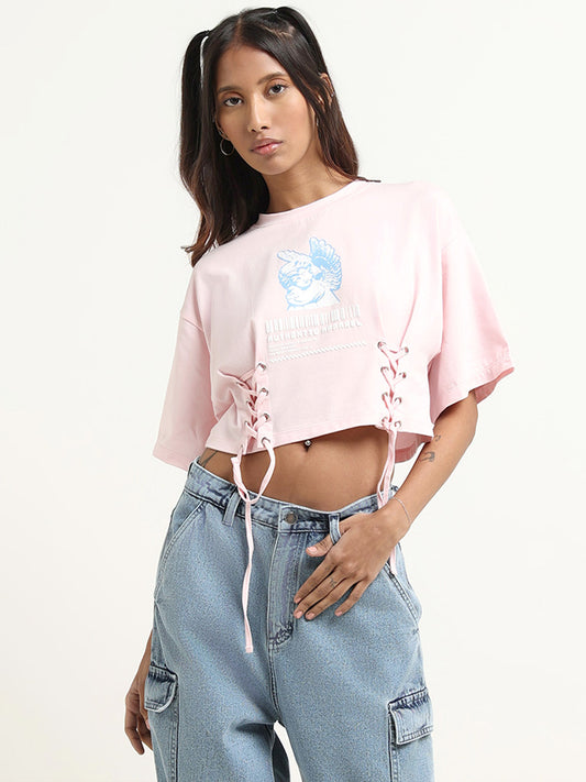 Nuon Pink Contrast Top