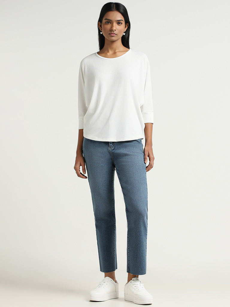 LOV Mid Blue Straight - Fit Mid - Rise Jeans